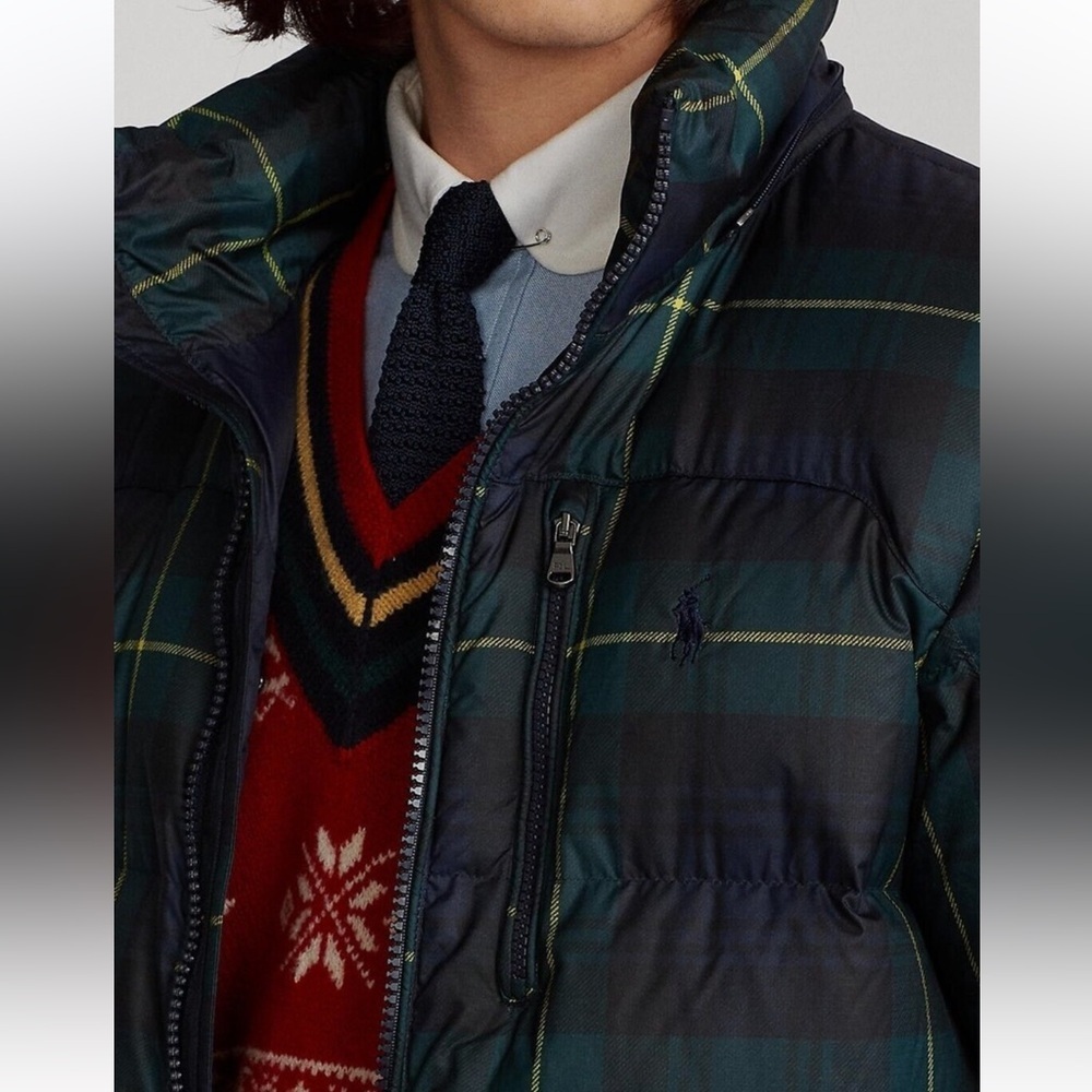 Polo Ralph Lauren Tartan Blackwatch Hooded Down Puffer Coat Jacket NWT 3XL XXXL - Picture 4 of 11